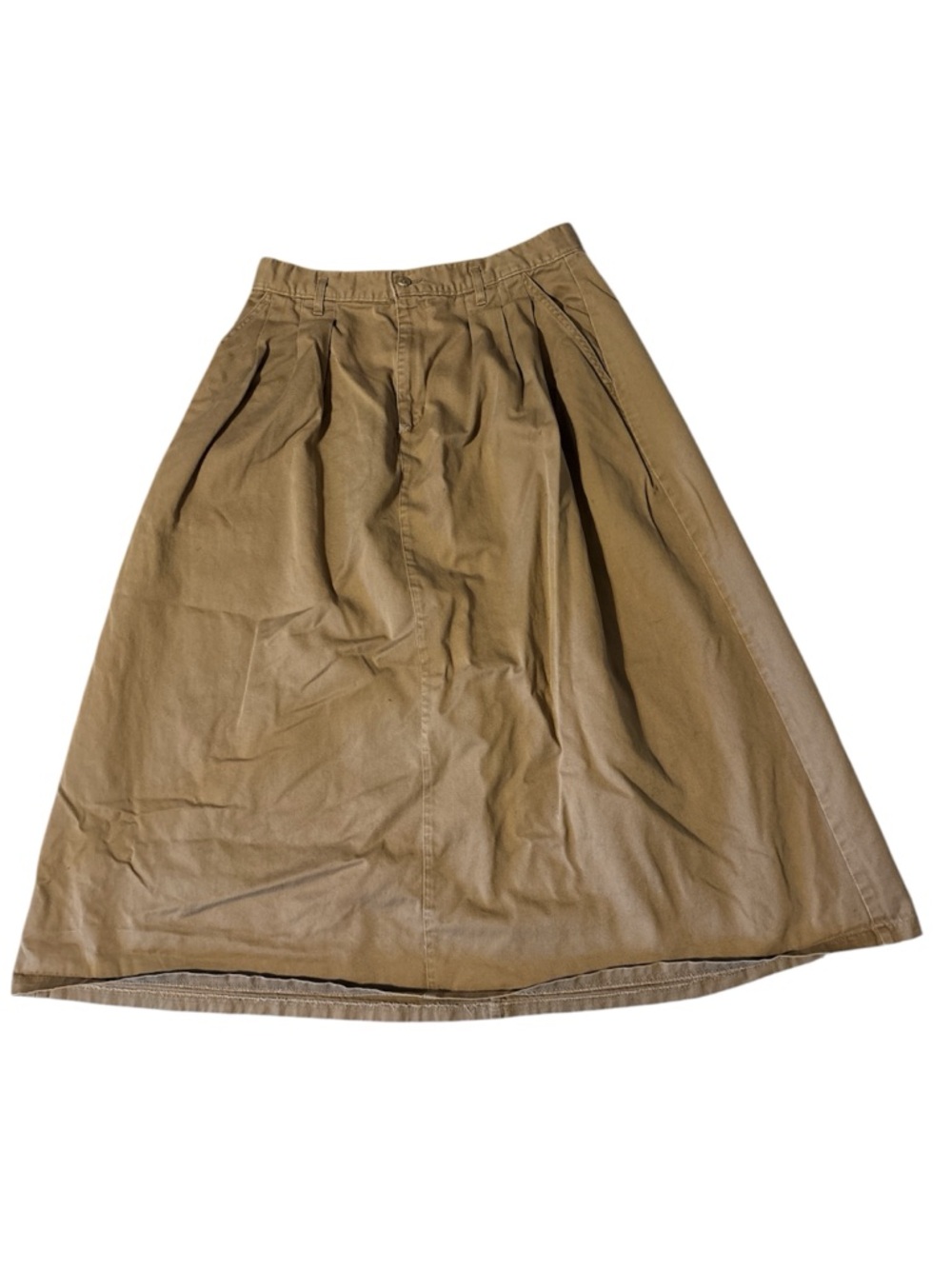 Dockers Tan A-Line Cotton Skirt
